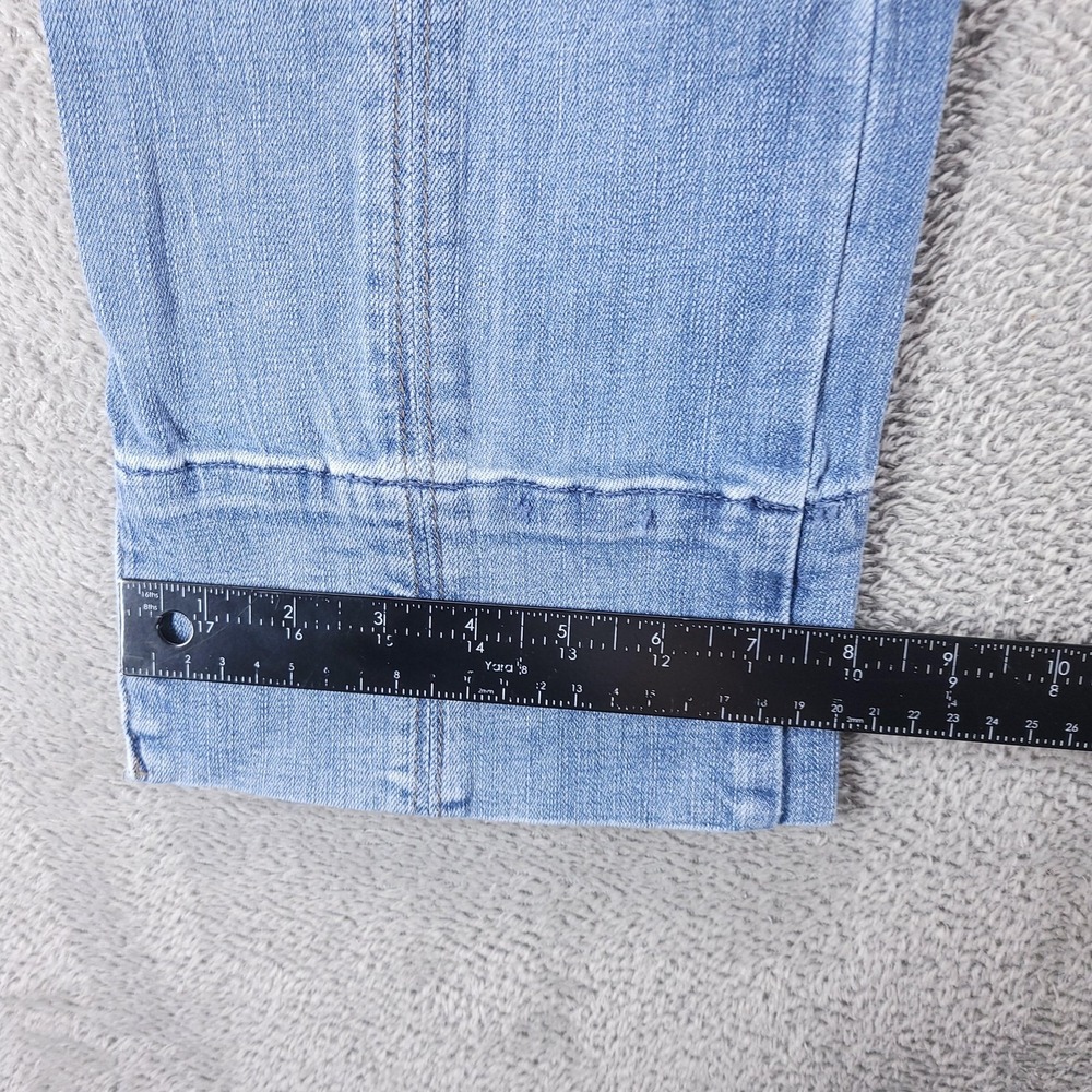 Democracy Jeans Womens 4 Blue High Rise Straight Cuffed Ab Solution Stretch - Picture 8 of 9